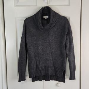 Bartolini Women's Gray‎ High-Low Side Slit Wool Cashmere Blend Sweater Size Med